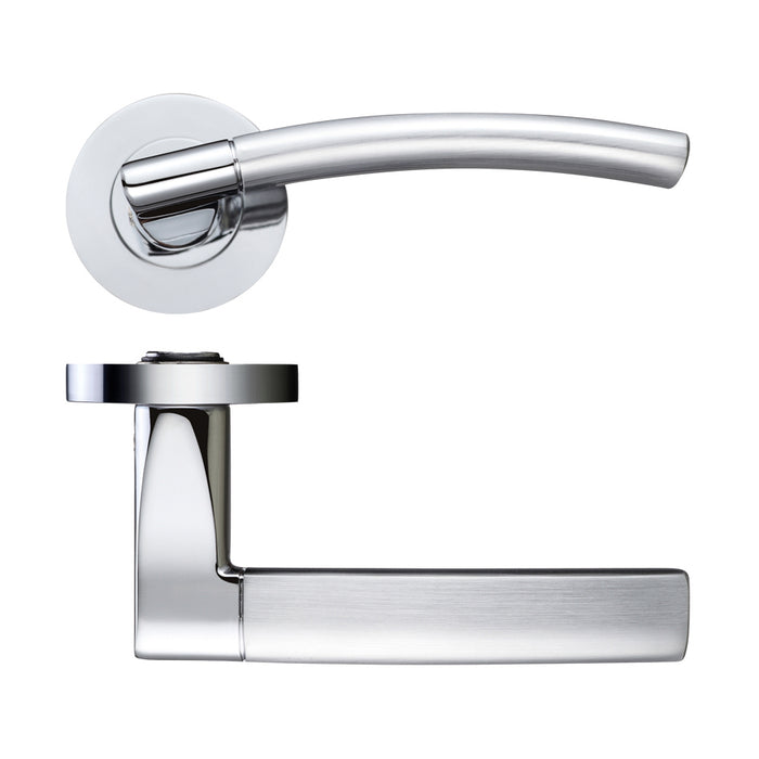 Amalfi Lever - Screw On Rose - Dual Finish