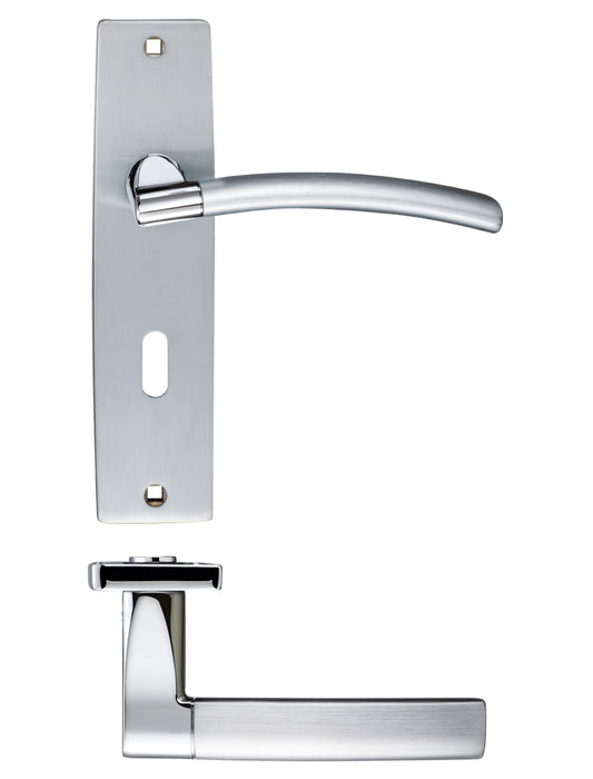 Amalfi Lever Lock (57mm c/c) On Backplate - 180x43mm