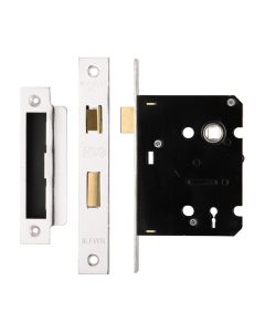 3 Lever Mortice Sashlock, 76mm - 57mm Centres, Square