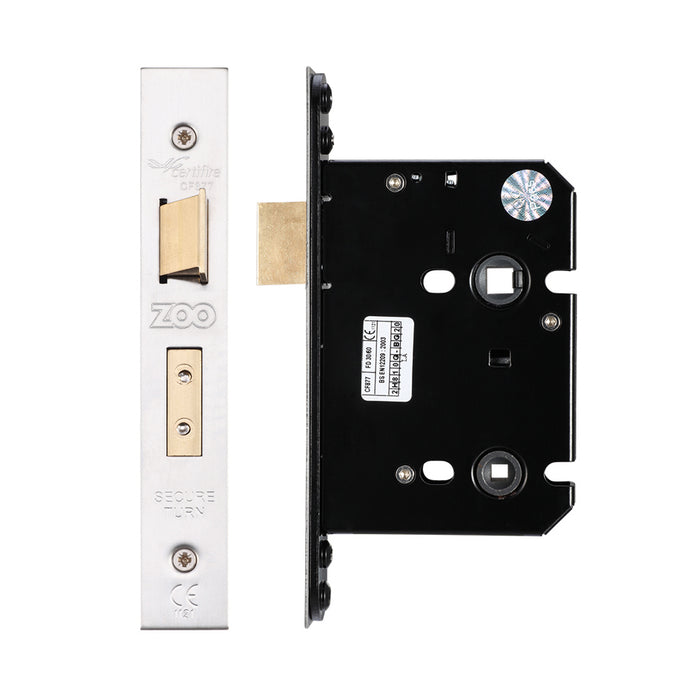 Bathroom Lock - 76mm C/W  Forend and Strike