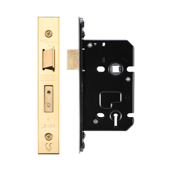 3 Lever Sash Lock - 64mm C/W Forend and Strike