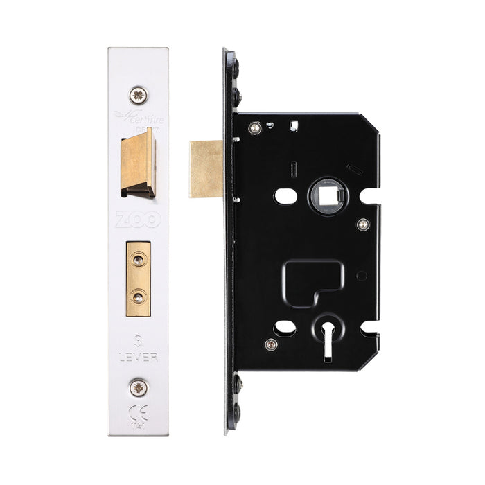 3 Lever Sash Lock - 64mm C/W Forend and Strike