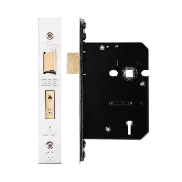 5 Lever Sash Lock - 64mm C/W Forend and Strike